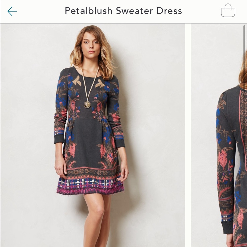 Petal blush sweater dress XS